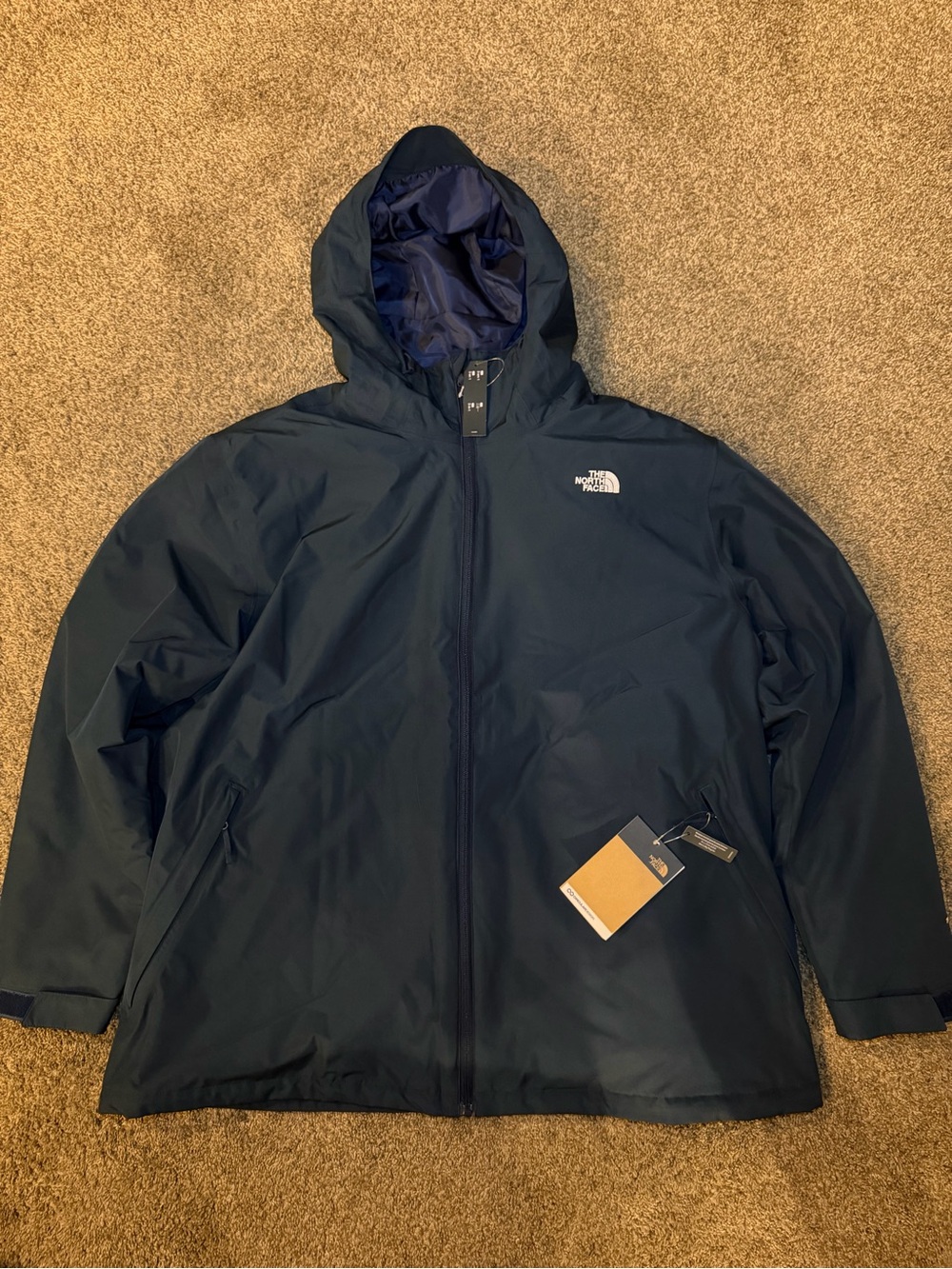 The North Face Men’s Navy Hooded Raincoat